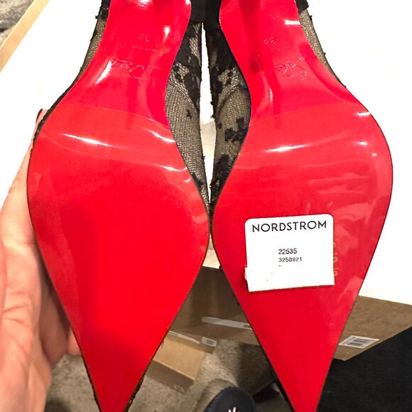 Christian Louboutin KM LACE BOOTY 100 Corset Leather Bootie Boots Heels - Picture 15 of 16